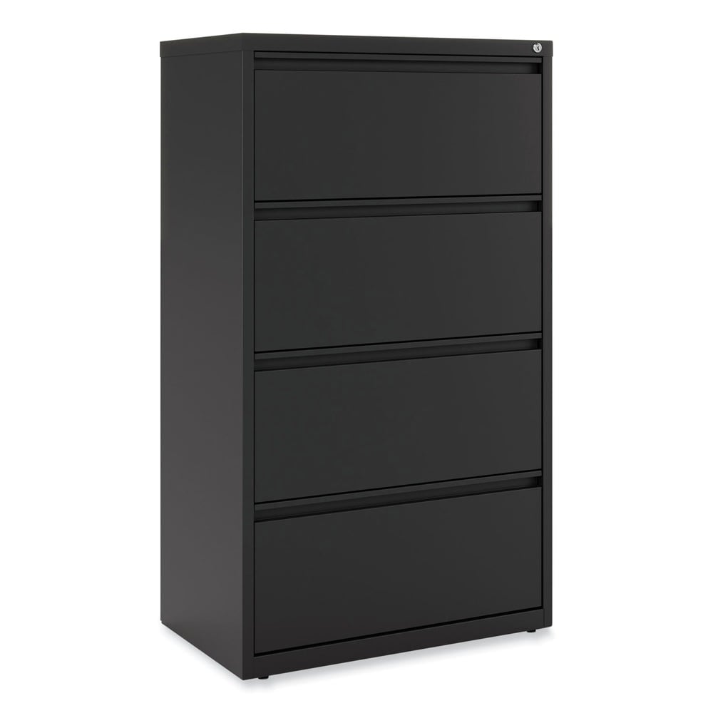 Alera 25483 25483 30" x 18.63" x 52.5" Black 4-Drawer Lateral File for Legal and Letter Size Documents