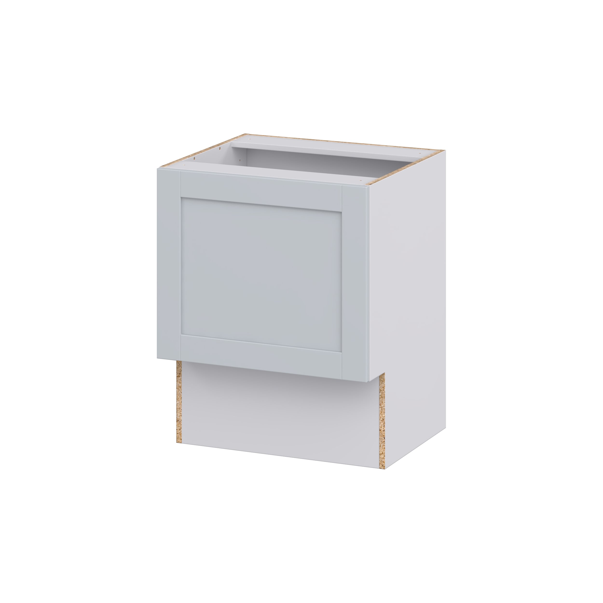 Hugo&Borg DSV24ADA(L/R)-CH Charlesberg 24-in W x 34.5-in H x 21-in D Light Gray Base Fully assembled Cabinet (Recessed Panel Shaker)