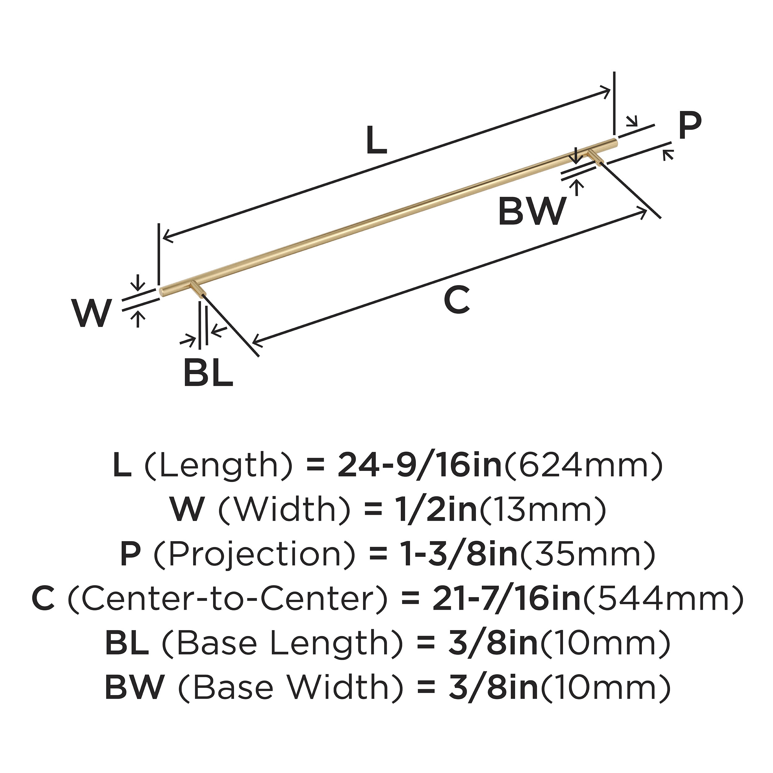 Amerock BP19017CZ Cabinet-Pulls - View #3