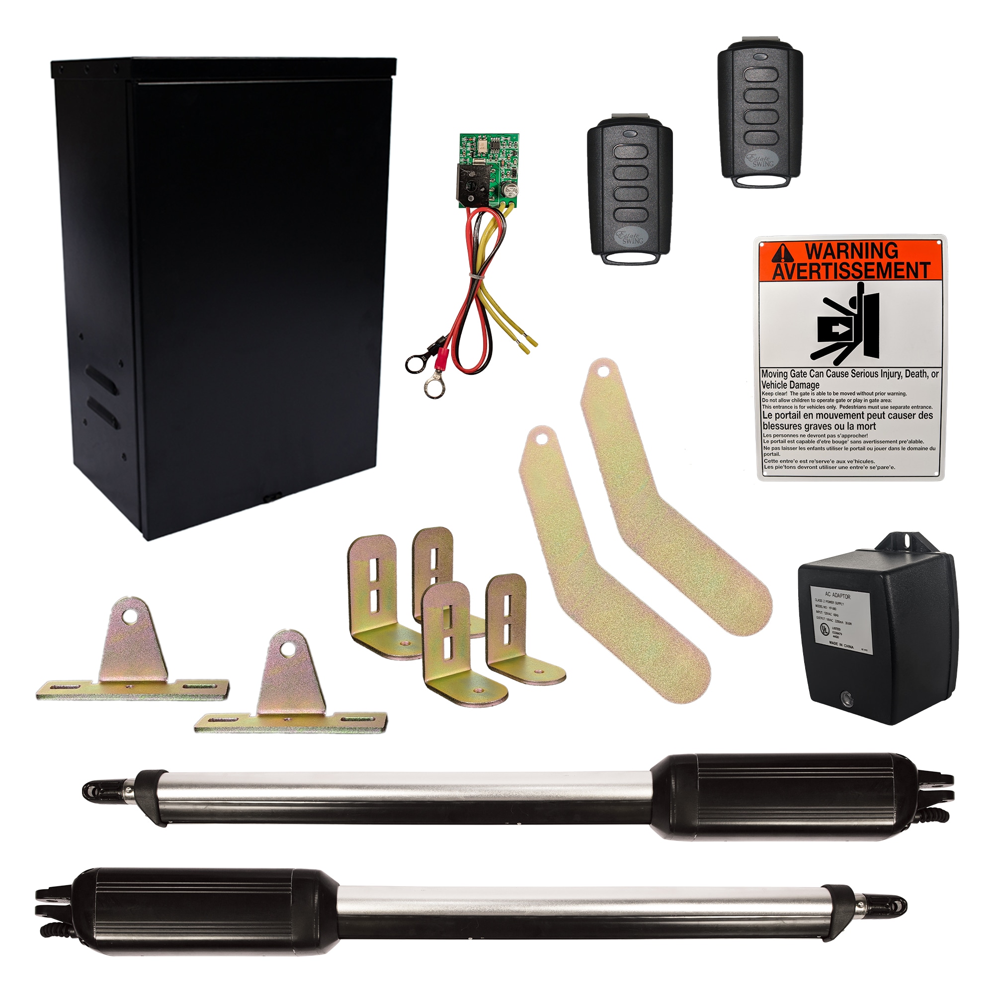 Estate Swing 12 Ft Dual Swing Universal Battery Driveway Gate Opener Kit In The Automatic Gate 8782