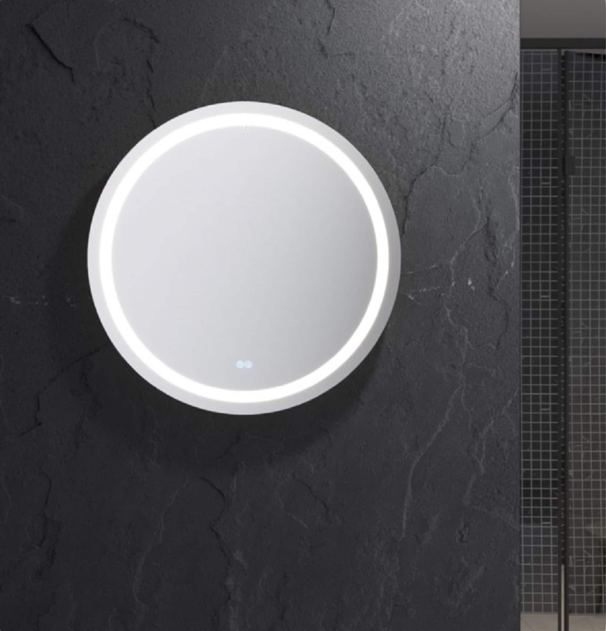 Fresca FMR023030RD 30-Inches x 30-Inches Polished Frameless Round Dimmable LED Lighted Fog Free Bathroom Vanity Mirror ( LED Light )