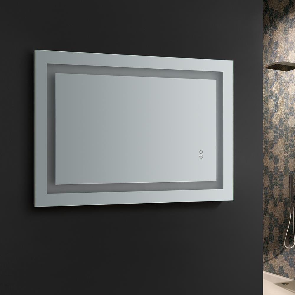 Frameless Rectangular LED Lighted Bathroom Vanity Mirror