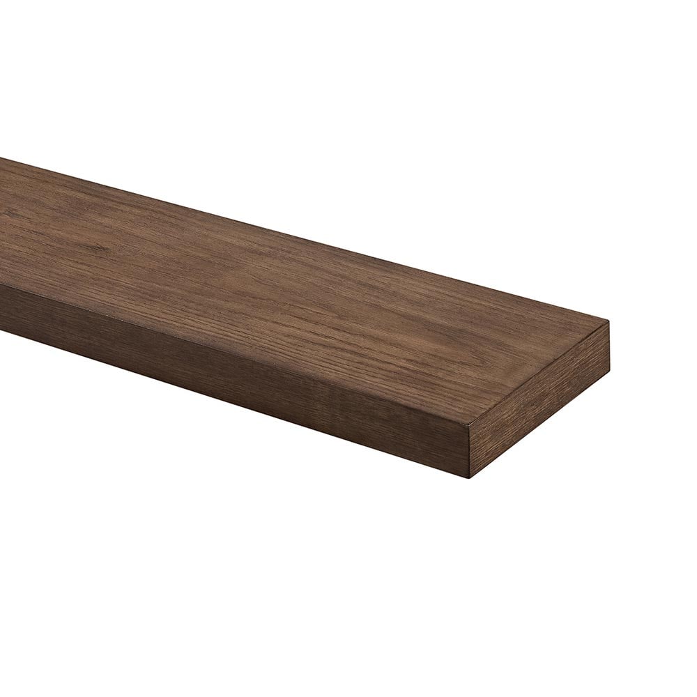 Modern Ember ALMA-WO-60-UMB 60-in W x 2-in H x 8-in D Alma Umber Oak Modern Fireplace Mantel
