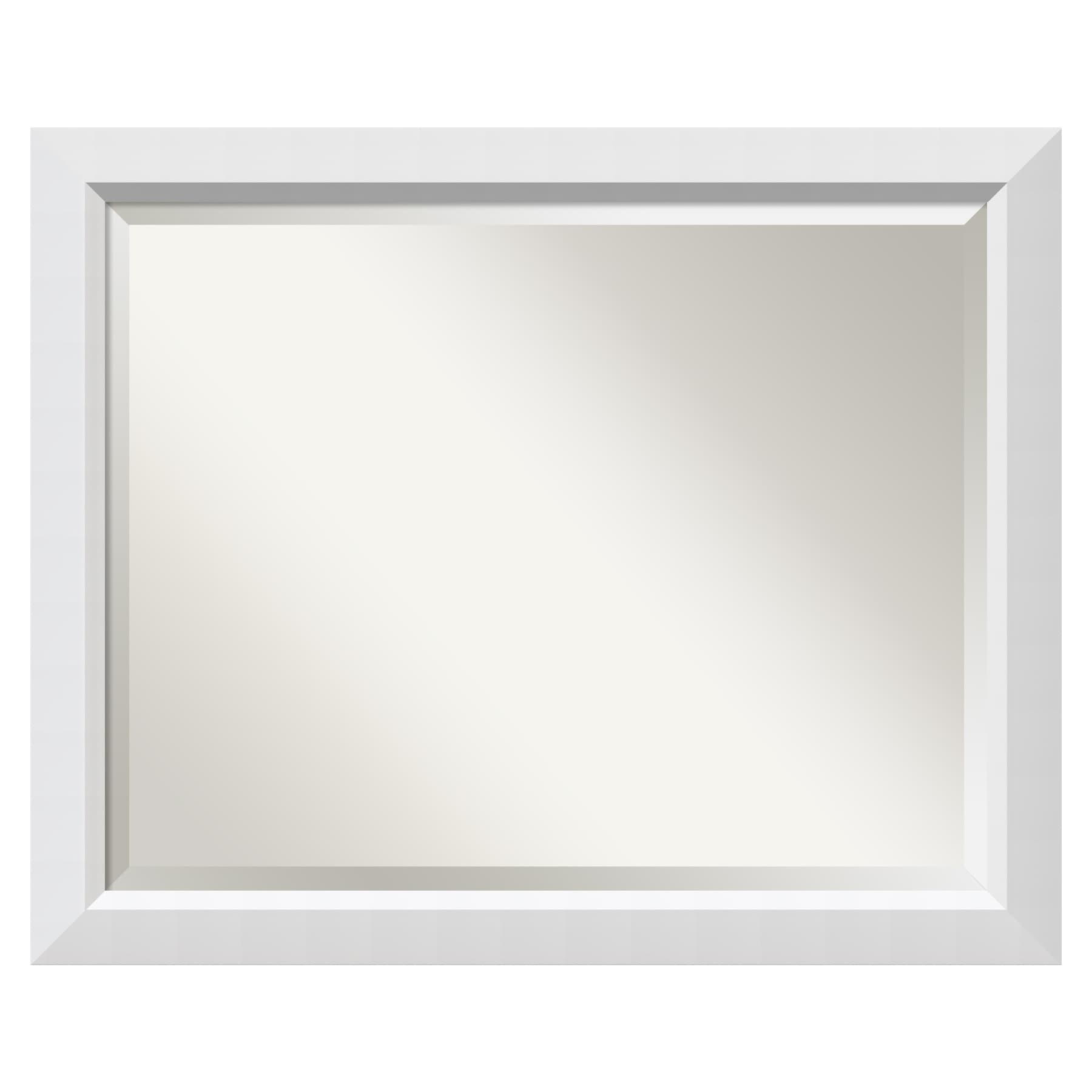 Amanti Art DSW1418220 Blanco White 32.25-Inches W x 26.25-Inches H Rectangle Blanco White Framed Wall Mirror