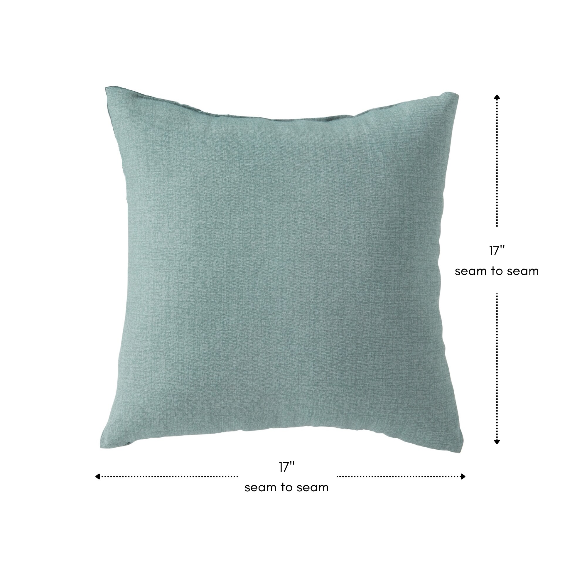 Greendale Home Fashions 2-Pack Solid Seaglass Square Throw Pillow in ...