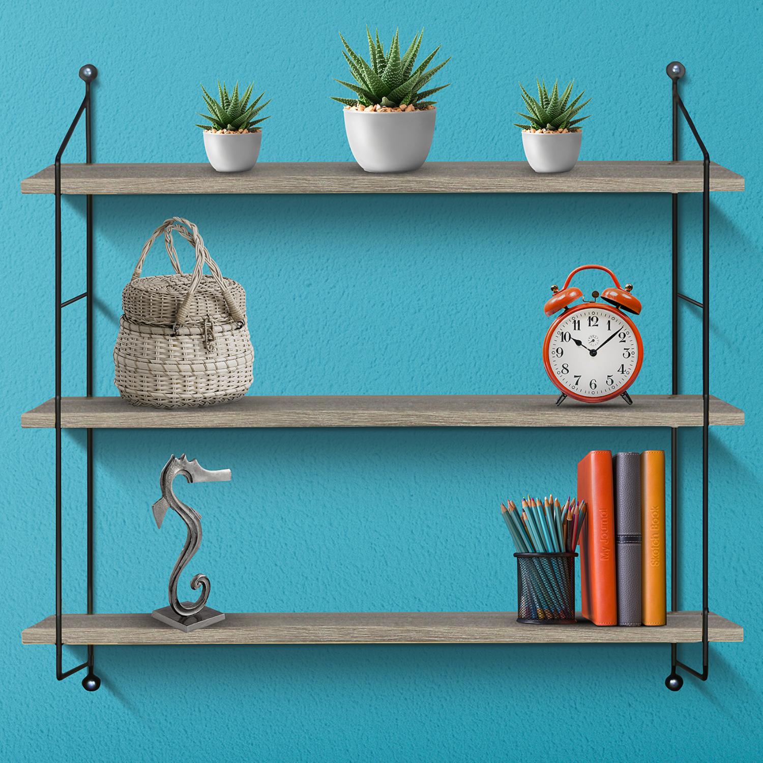 SORBUS WD-3TR-GRW Wall-Mounted-Shelving - View #4