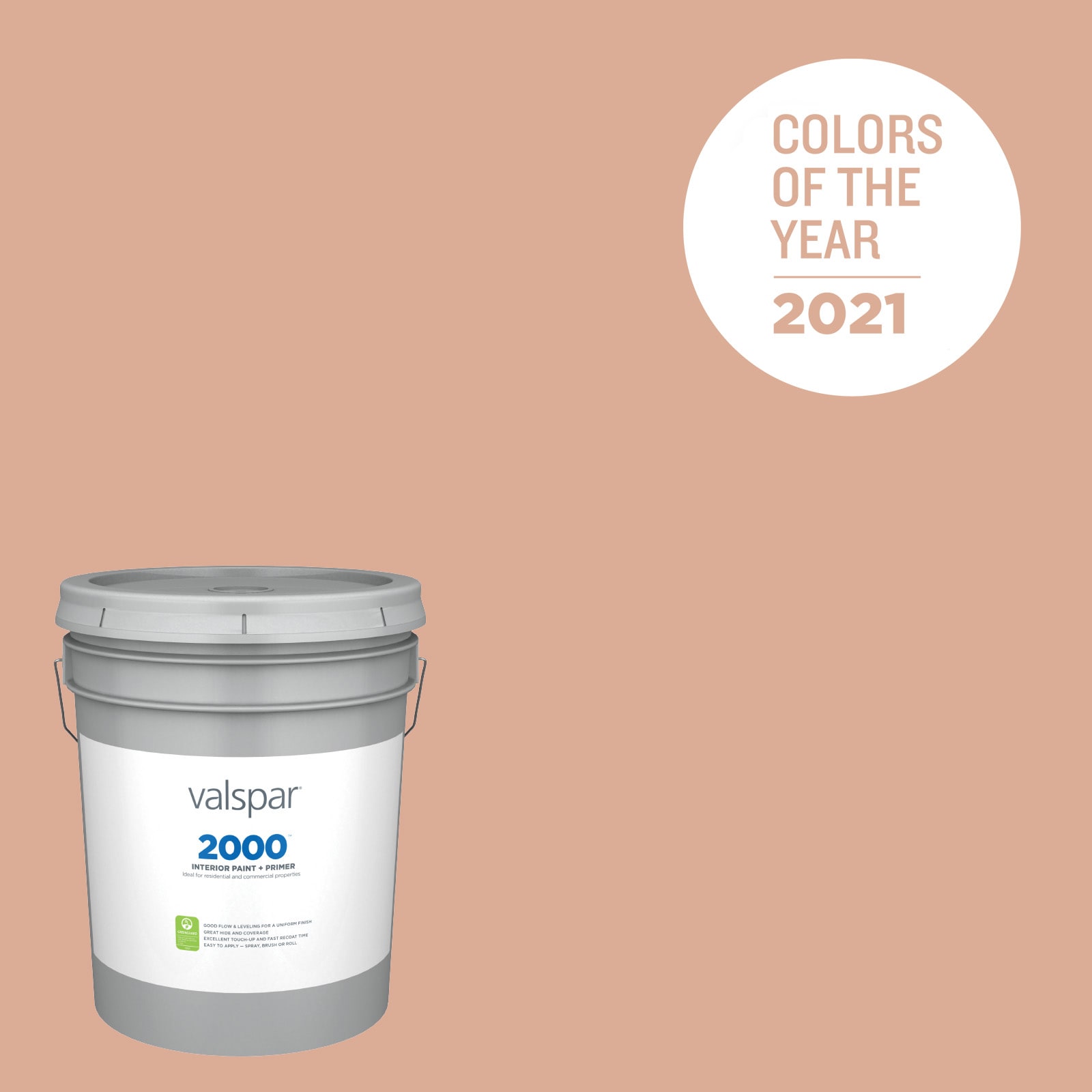 Valspar 2003-8A-30104 2000 Flat Arizona Dust 2003-8A Latex Interior Paint Paint + Primer ( 5-gallon )