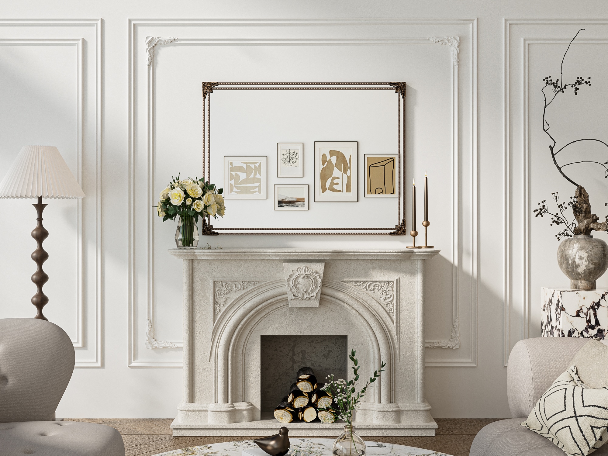 Keonjinn LW-ZSJ-FSQ-12191-GD Decor-Mirrors - View #2