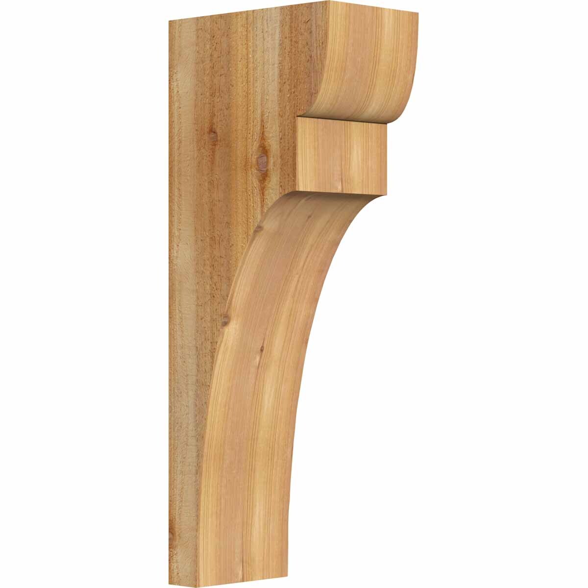 Ekena Millwork COR06X10X26YOR00RWR 6-in x 10-in x 26-in Yorktown Unfinished Western red cedar Wood Paintable/Stainable Corbel