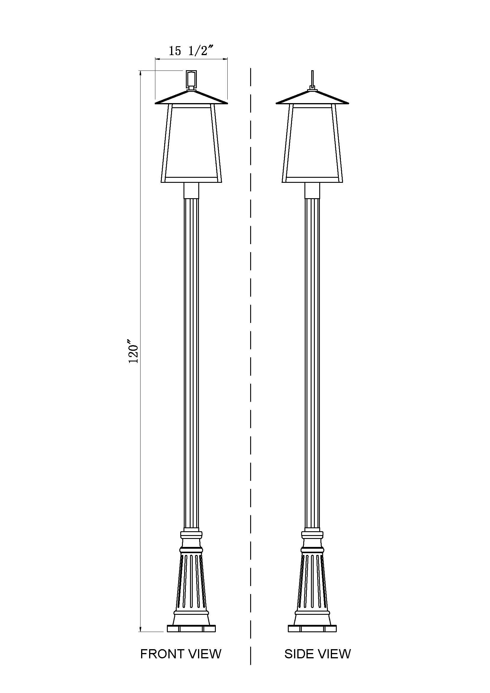 Z-Lite 5015PHXLR-5011P-BK Complete-Post-Lights - View #8