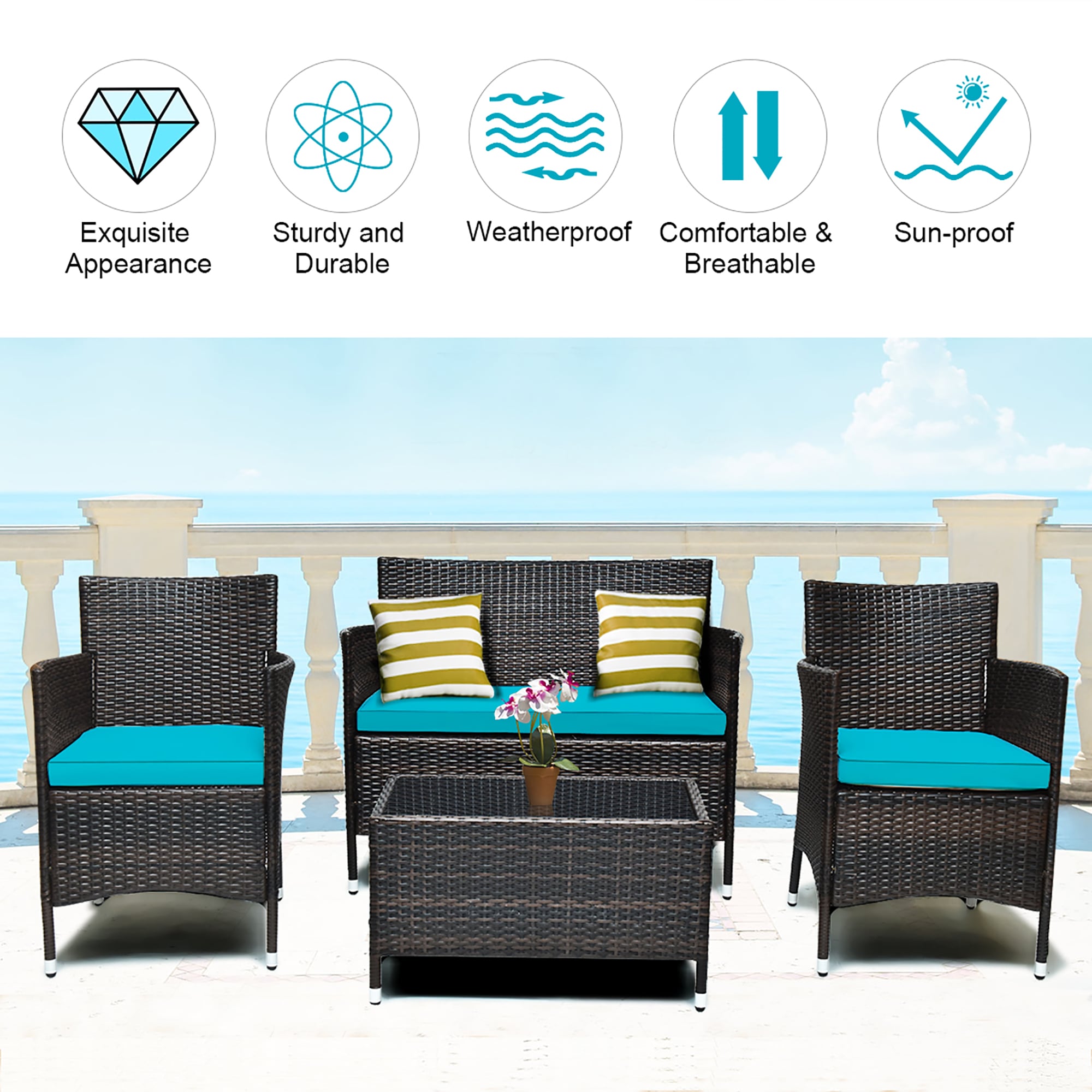 Costway HW63214TU Patio-Conversation-Sets - View #5