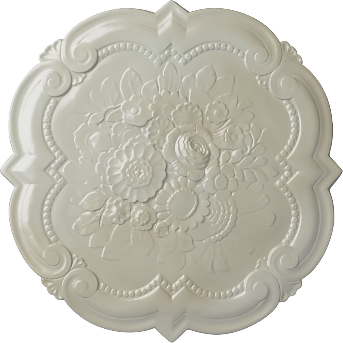 Ekena Millwork CM24VIFBS Victorian 24.38-in W x 24.38-in L Painted Flash Blue Polyurethane Whole Ceiling Medallion