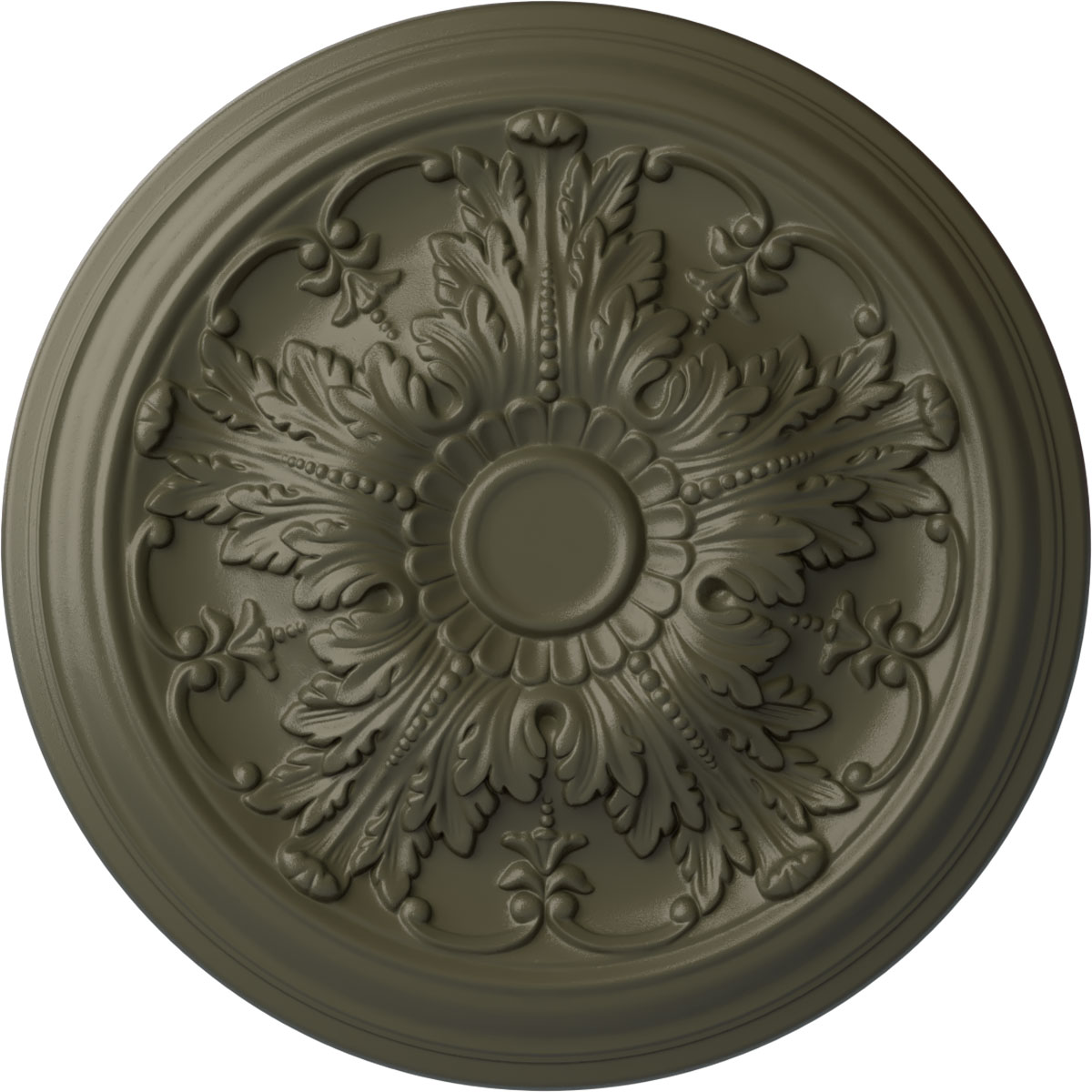 Ekena Millwork CM20DAWHF Damon 20-in W x 20-in L Painted Witch Hazel Polyurethane Whole Ceiling Medallion