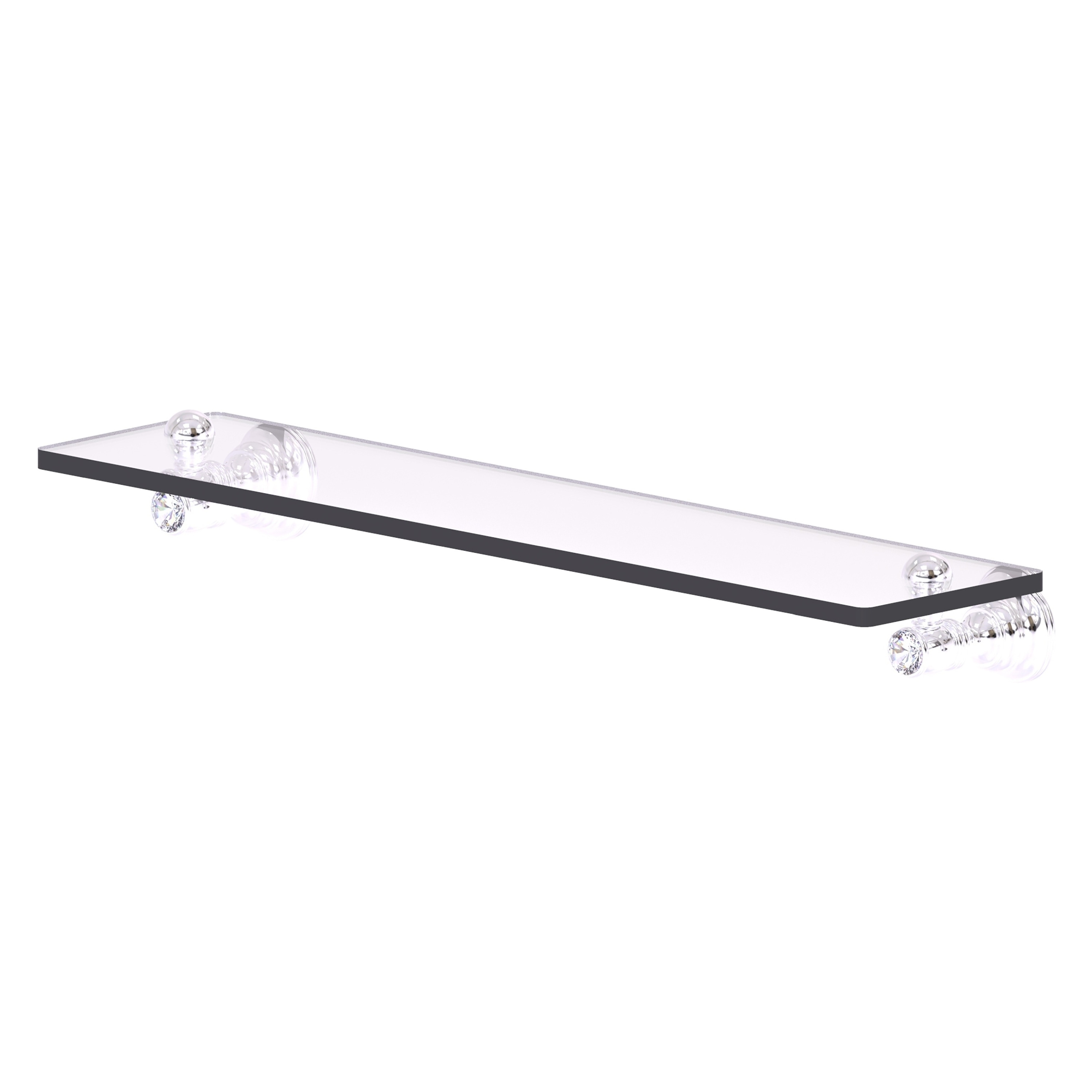 Allied Brass CC-1-22-PC Carolina Crystal Polished Chrome Wall mount Bathroom Shelf ( 22-in x 2.4-in x 5-in )