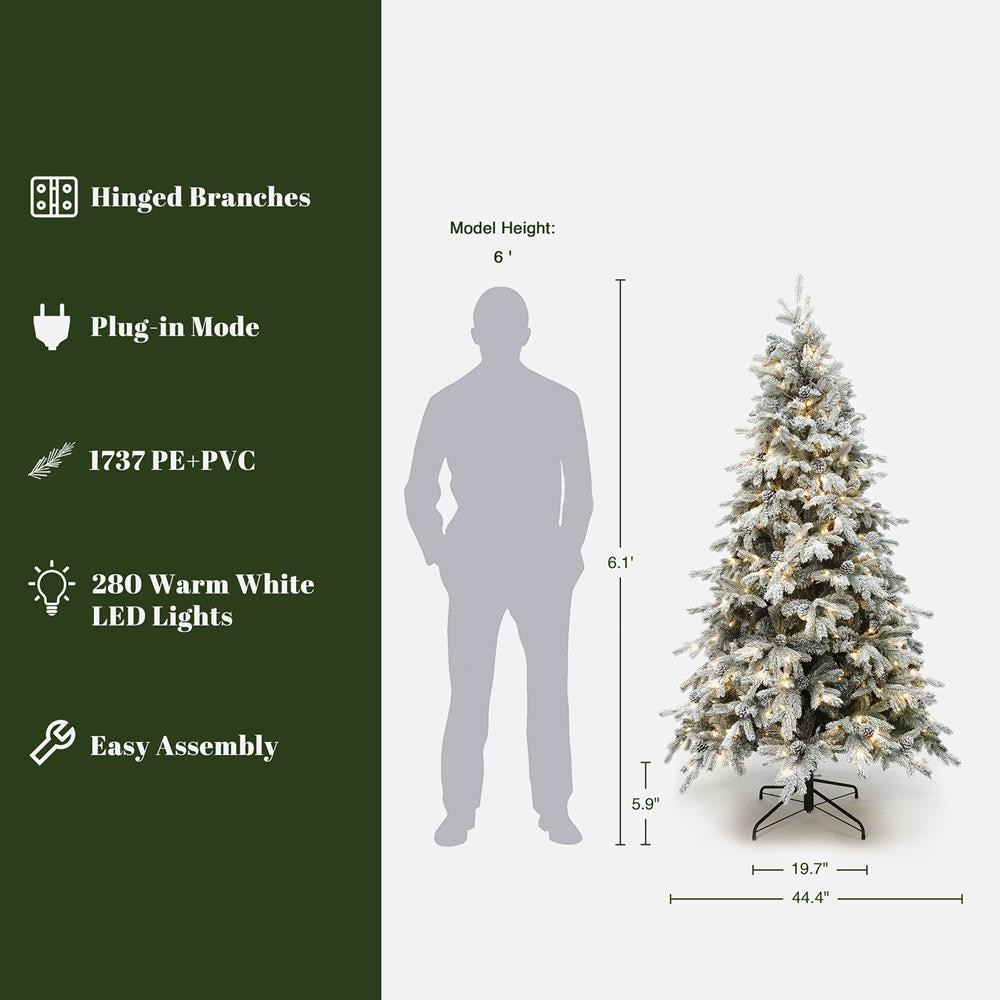 LuxenHome WHAP2546 Artificial-Christmas-Trees - View #2
