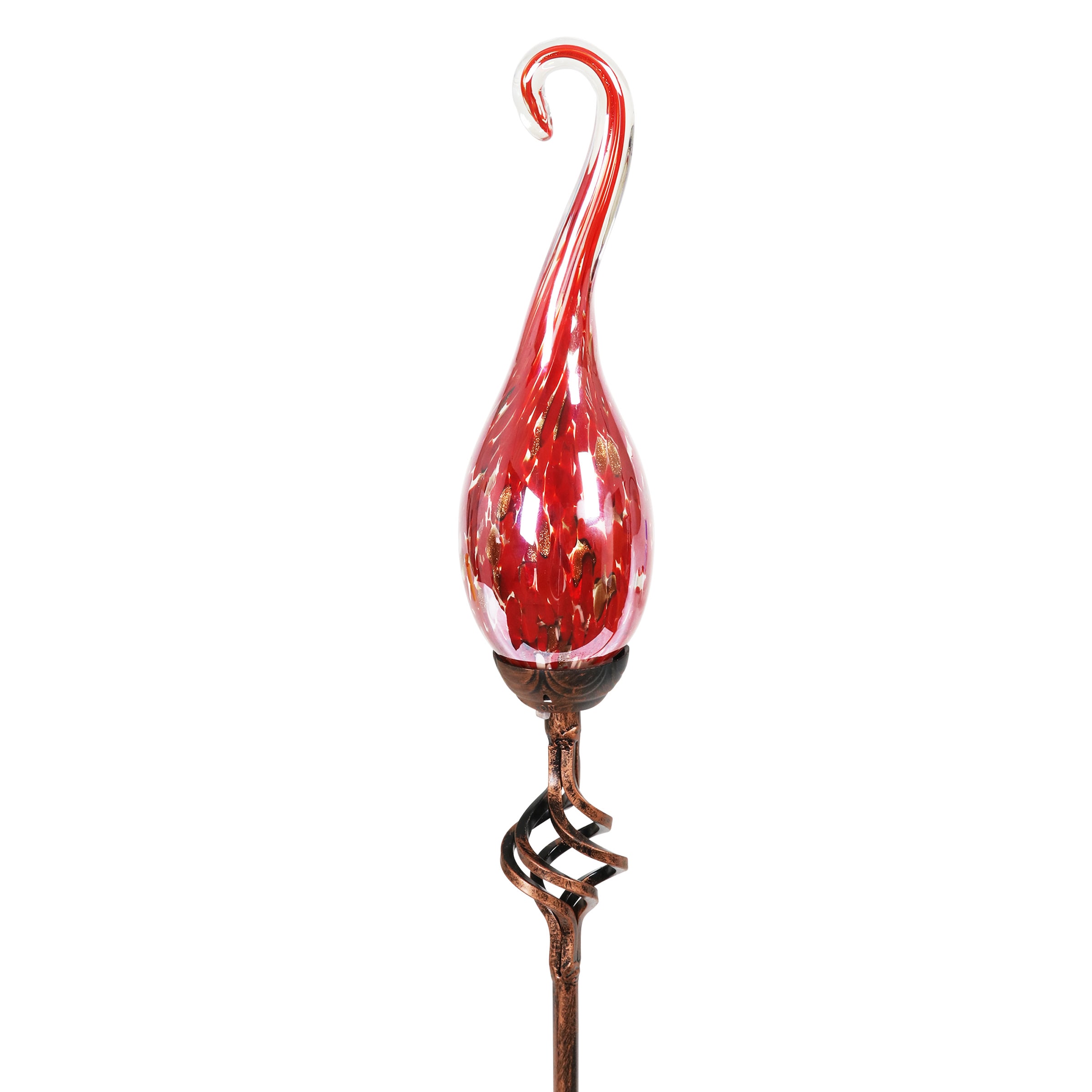 Exhart 36-in Red Metal Solar Traditional Stake 14175-RS at Lowes.com