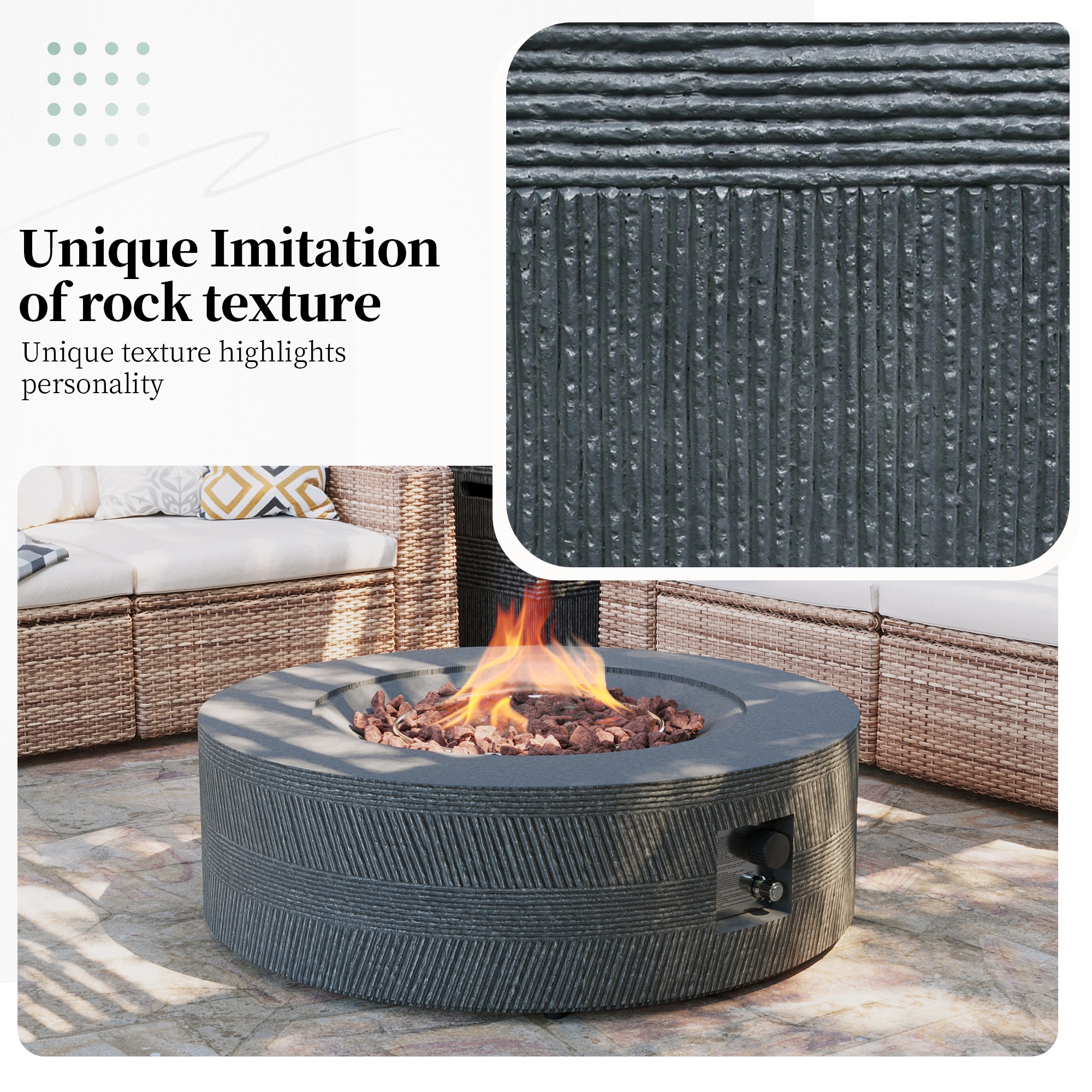 Patio Watcher BT-GS41H-OW-RGS Outdoor-Gas-Firepits - View #5