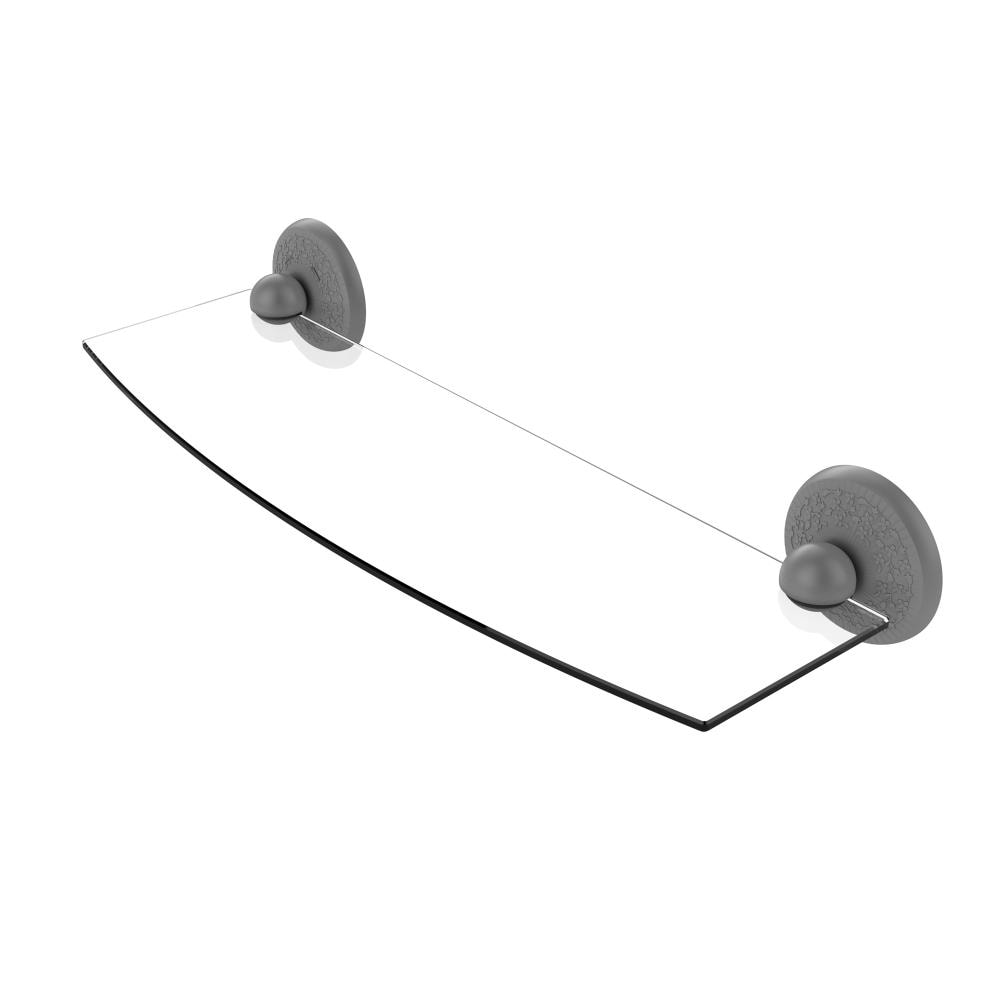 Allied Brass PMC-33/18-GYM Prestige Monte Carlo Matte Gray Wall mount Bathroom Shelf ( 18-in x 3-in x 5-in )