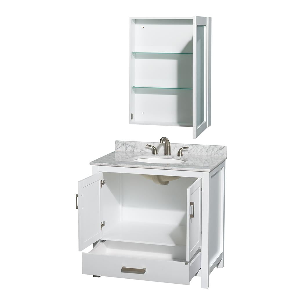 Wyndham Collection WCS141436SWHCMUNOMED Bath-Vanity-Combo - View #2