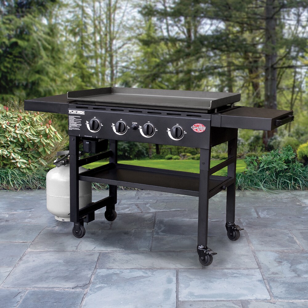 Char-Griller Flat Iron 4-Burner Liquid Propane Flat Top Grill in the ...