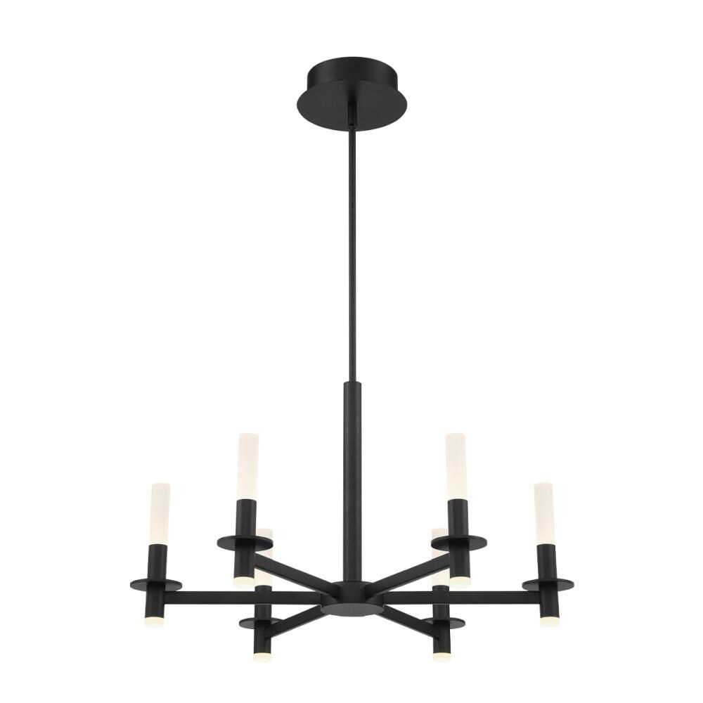 Eurofase 38440-021 Torna 6-Light Matte Black TransitionalIntegrated LED Chandelier