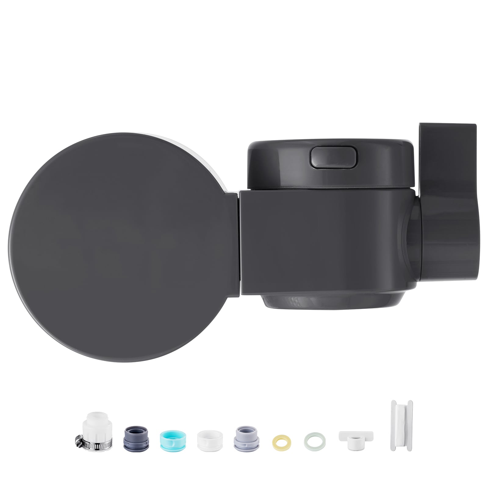 GIVIMO Faucet Tap Purifier Gray 3-Mode Horizontal Mount Carbon Fiber Cartridge Reduces Chlorine Lead and Rust 320-gal Kitchen Bathroom Sink