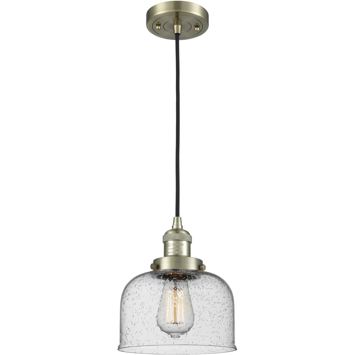 Innovations Lighting 1353614 201C-AB-G74 Franklin Restoration Bell Mini Pendant
