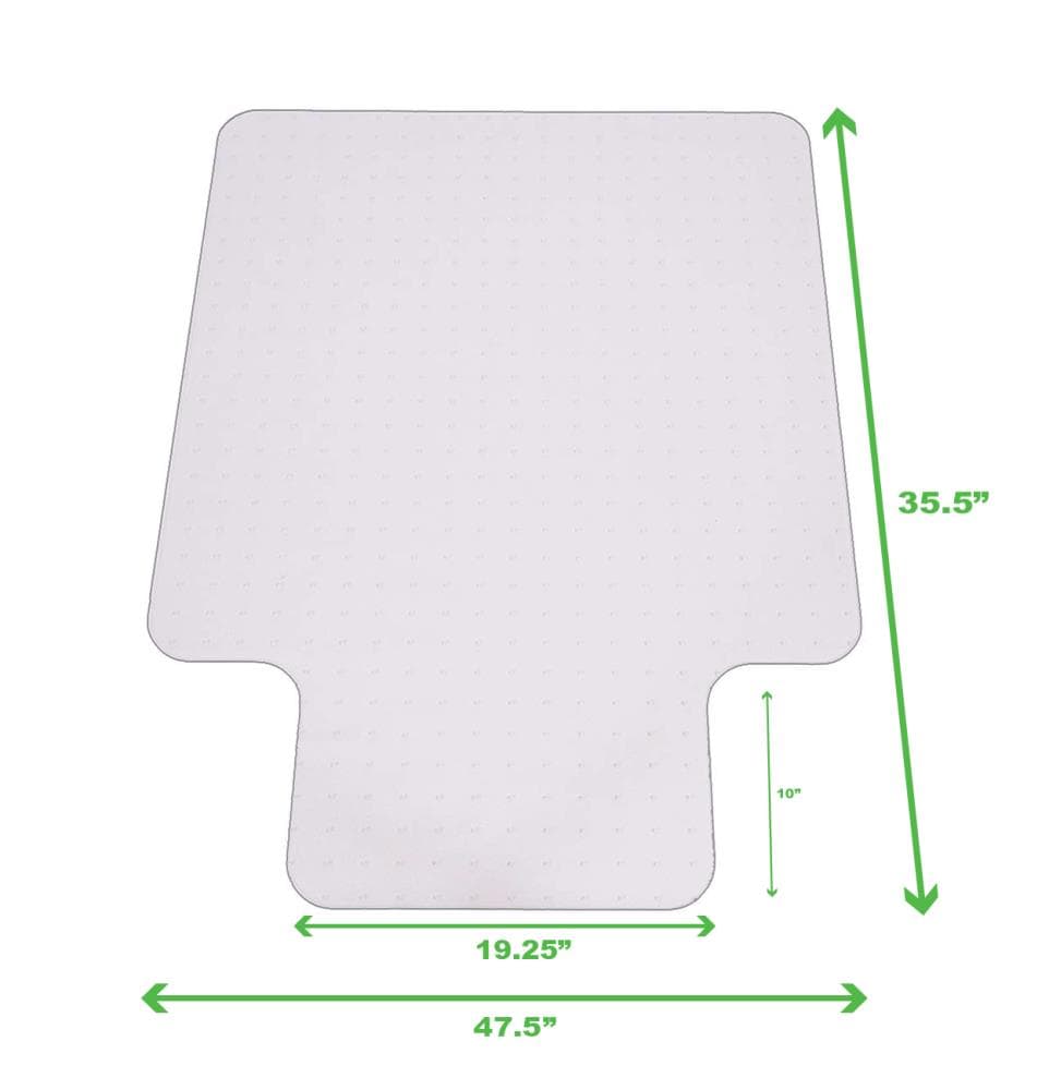 Mind Reader 3-ft x 4-ft Clear Rectangular Indoor Chair Mat in the Mats ...