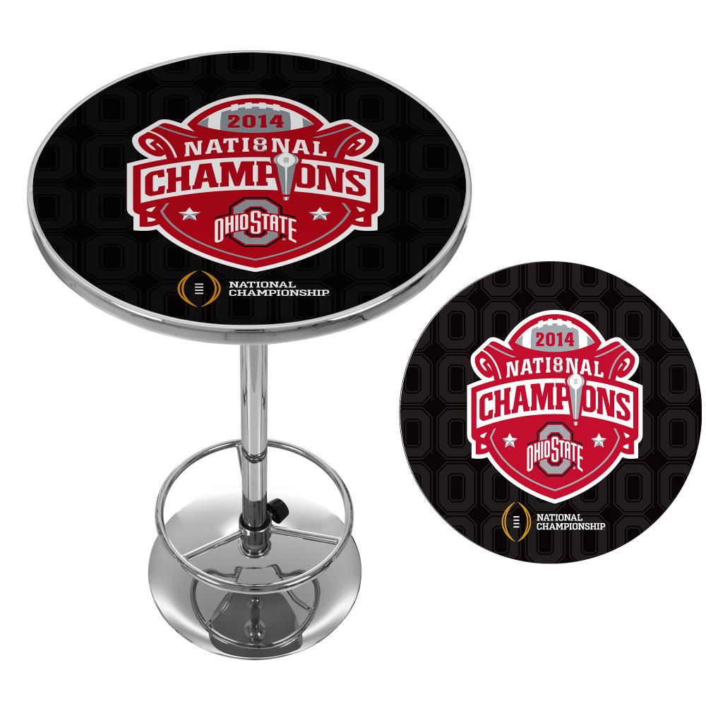 Trademark Gameroom Ohio State Buckeyes Pub Tables Chrome Round