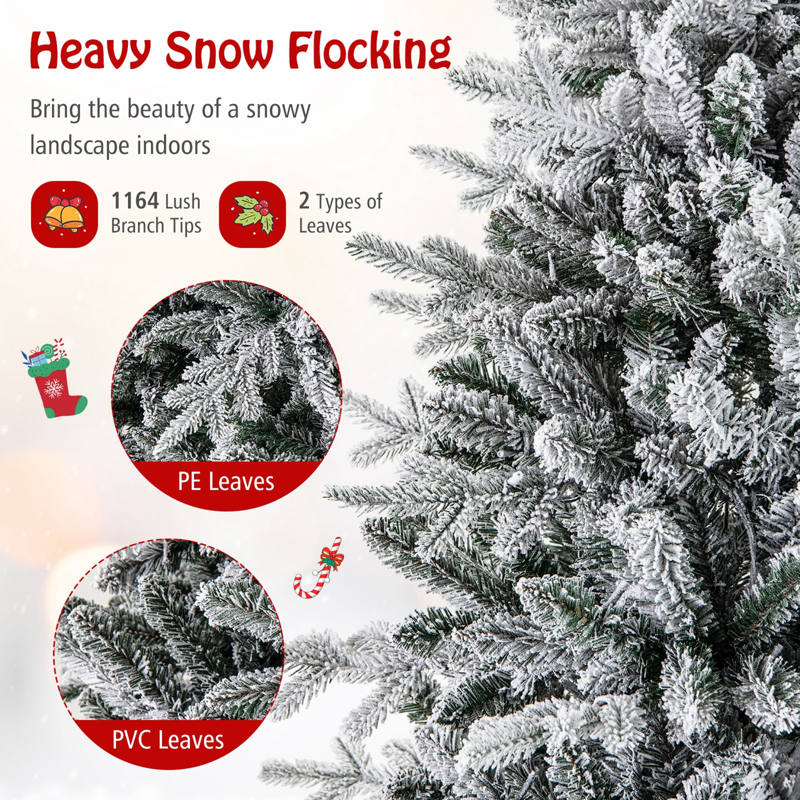 WELLFOR CM-HWY-20581 Artificial-Christmas-Trees - View #9