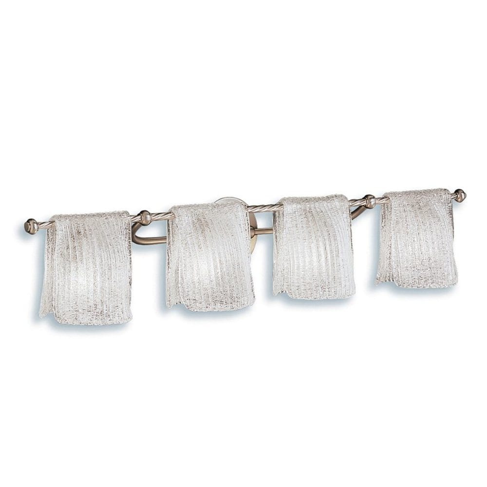 Kichler 6314NI Drapes 35.25-in 4-Light Brushed Nickel Transitional Vanity Light