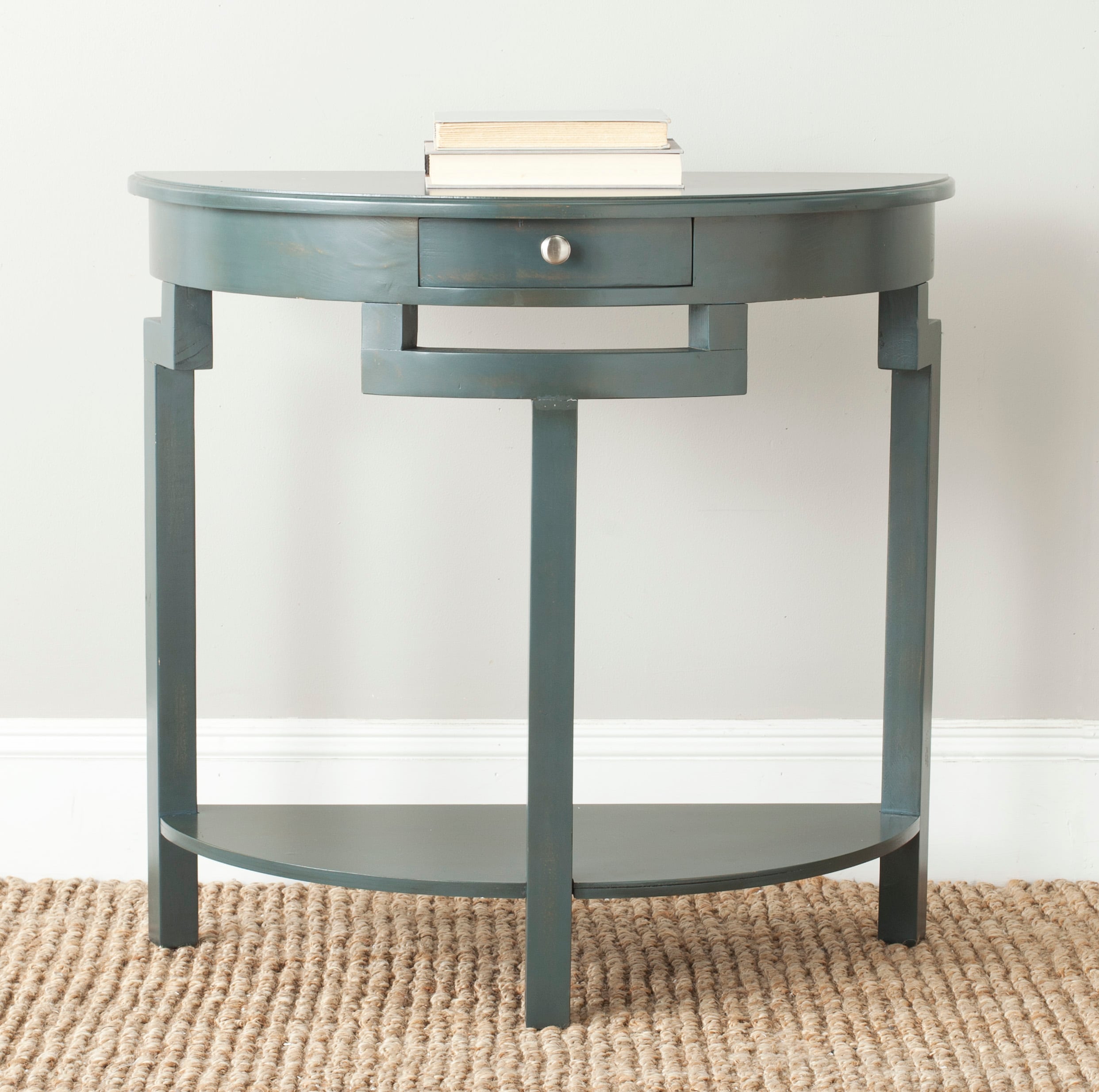 Safavieh AMH6623B Liana Casual Steel Teal Console table