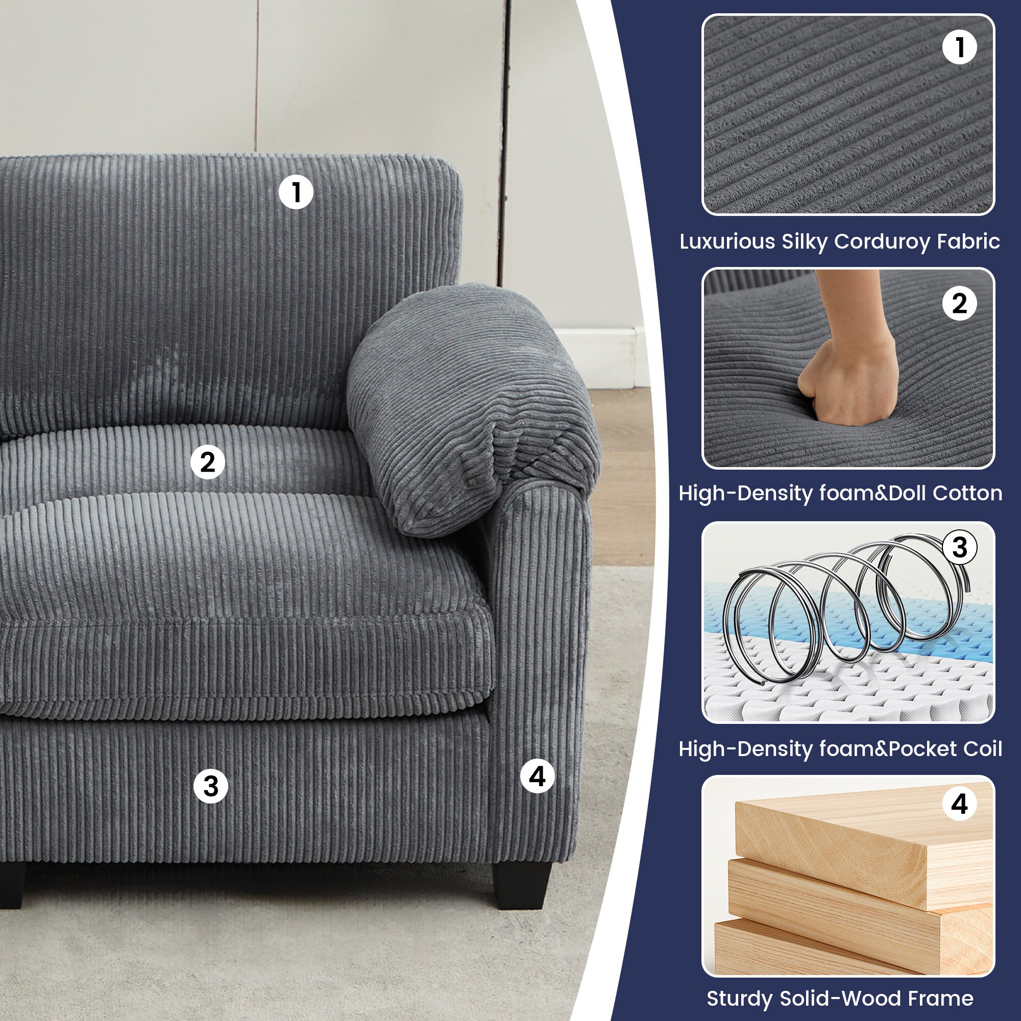 Serwall SWDXRZJ05-SWH Sofas-Loveseats - View #2