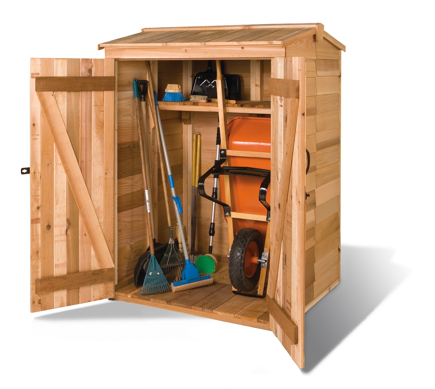 Cedarshed 4-ft x 4-ft Greenpod Gable Cedar Wood Storage Shed in the ...