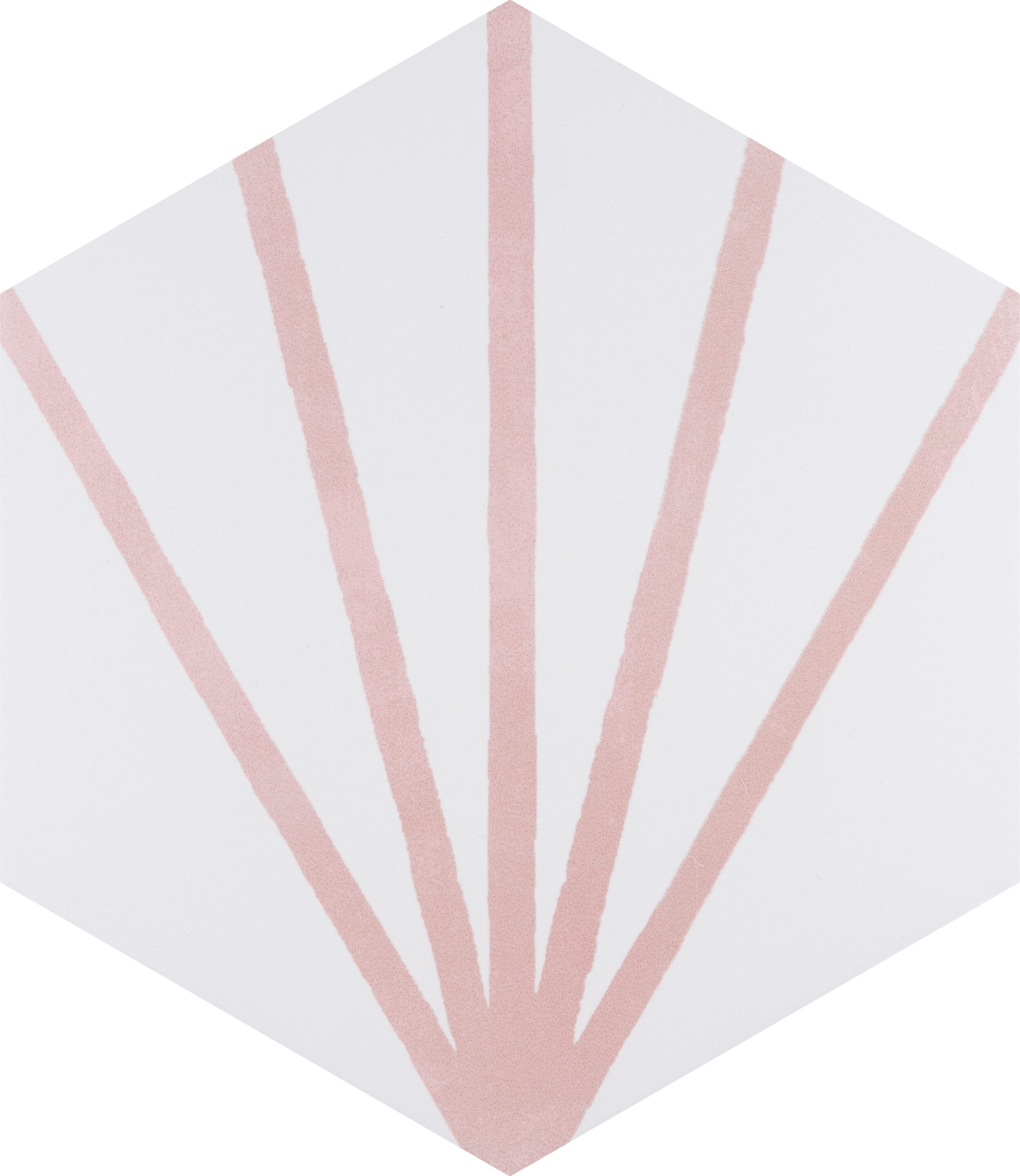Affinity Tile FBT9HXRODA Horizon Dawn hex Rosa 8-in x 9-in Matte Ceramic Patterned Hexagon Tile (8.88-sq. ft/ Carton)