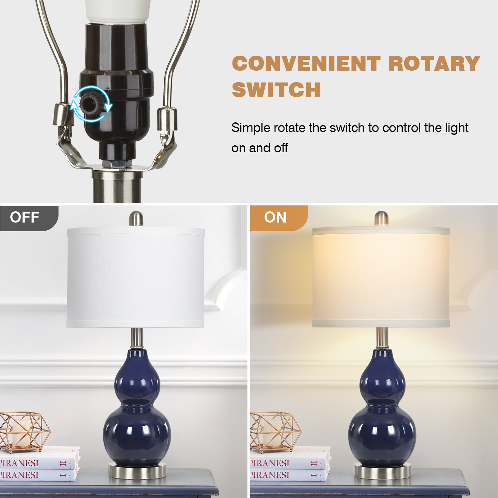 UrFurnishings TD-388 Table-Lamps - View #2