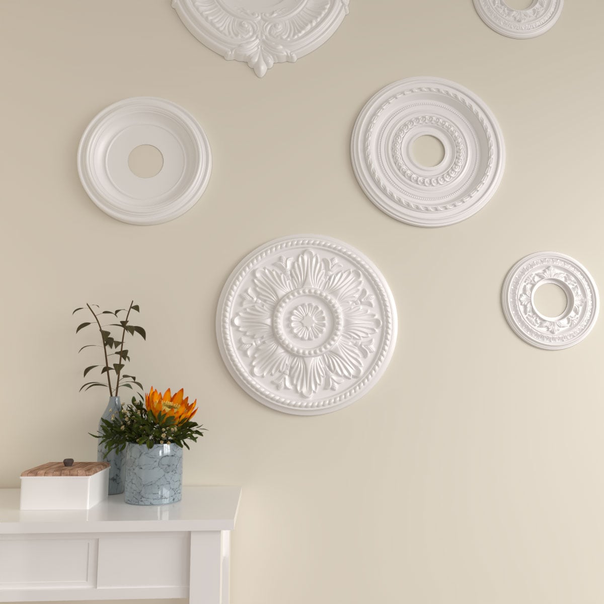 Edinburgh 18'' White Primed Ceiling Medallion