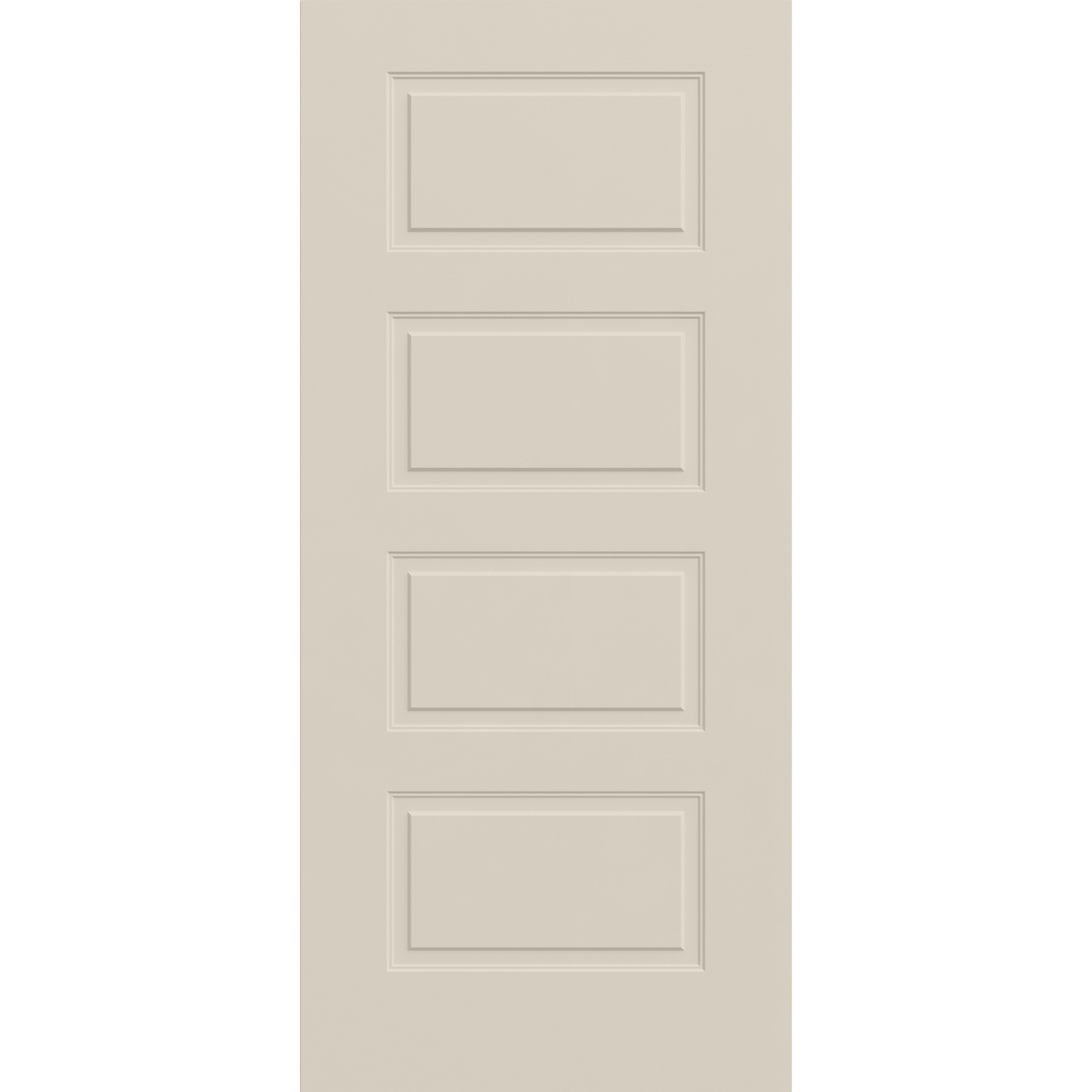 36-in x 80-in Steel Universal Reversible Primed Slab Door Single Front Door Insulating Core in Off-White | - JELD-WEN LOWOLJW250500007