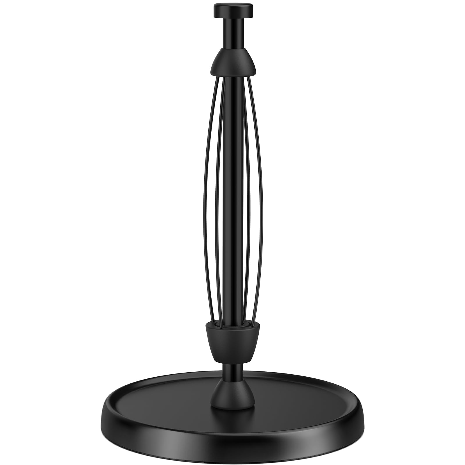 Atensils  Countertop Paper Towel Holder with Ratchet Mechanism 2 lb Weighted Base Stainless Steel Free Standing Roll Stand for Kitchen and Bathroom