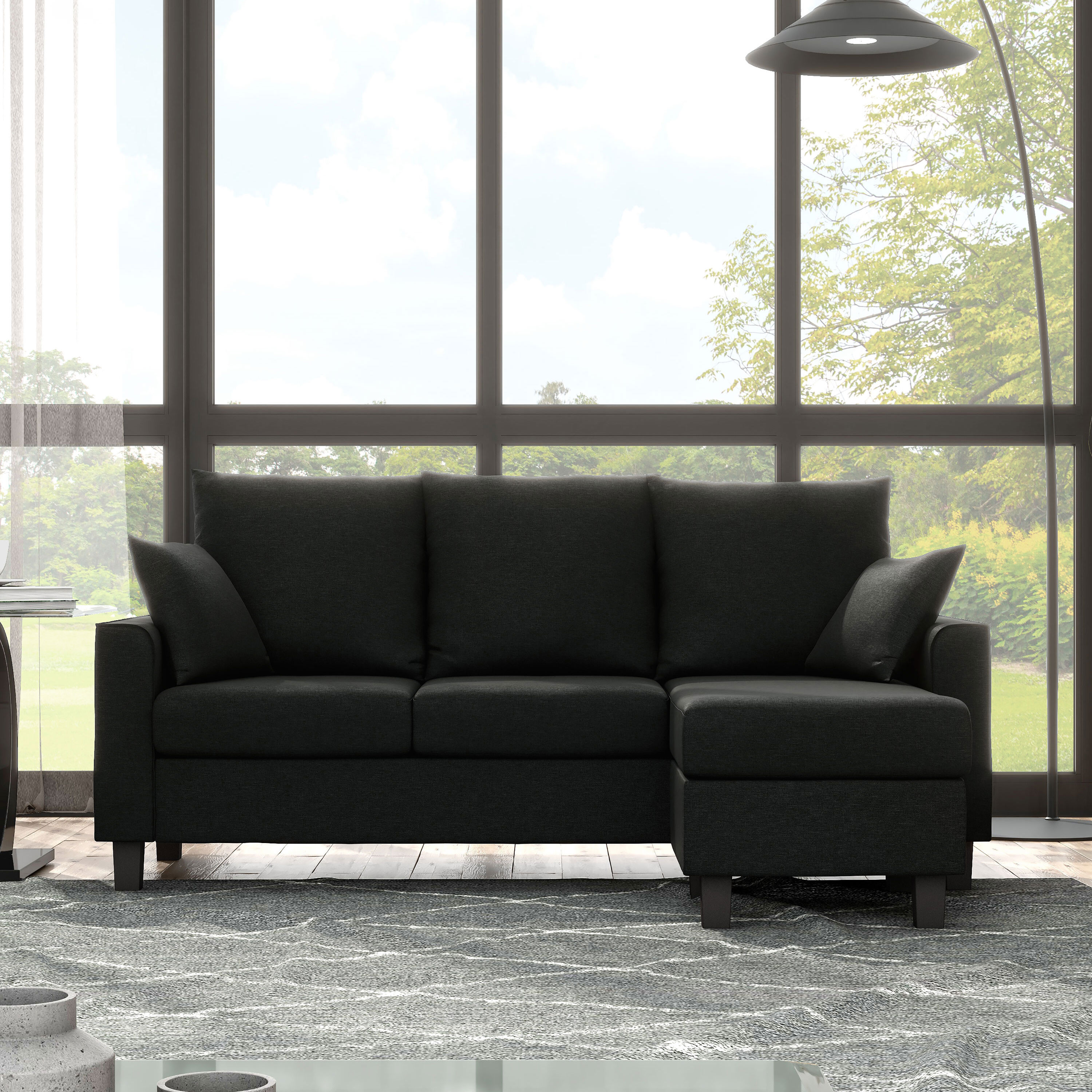 Furniture of America 005L-2005BK-SEC Sofas-Loveseats - View #4
