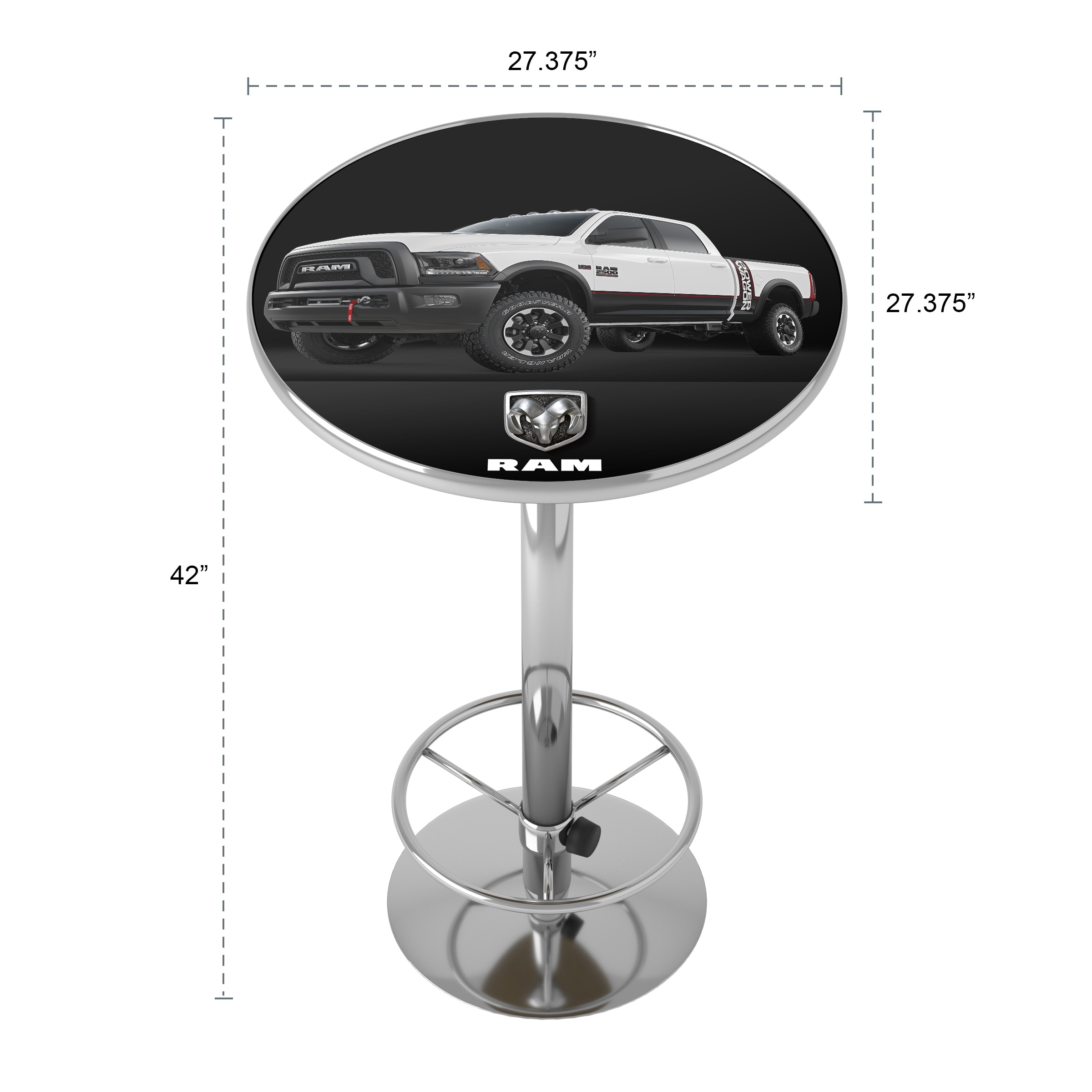 Trademark Gameroom RAM2000-TRK-WHI Dining-Tables - View #3
