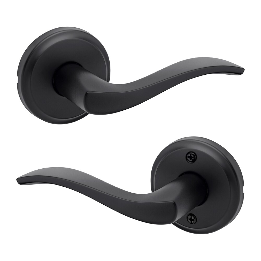 Kwikset Signature Series 97201-001 Sedona Matte Black Interior/Exterior Hall/Closet Passage Door Handle