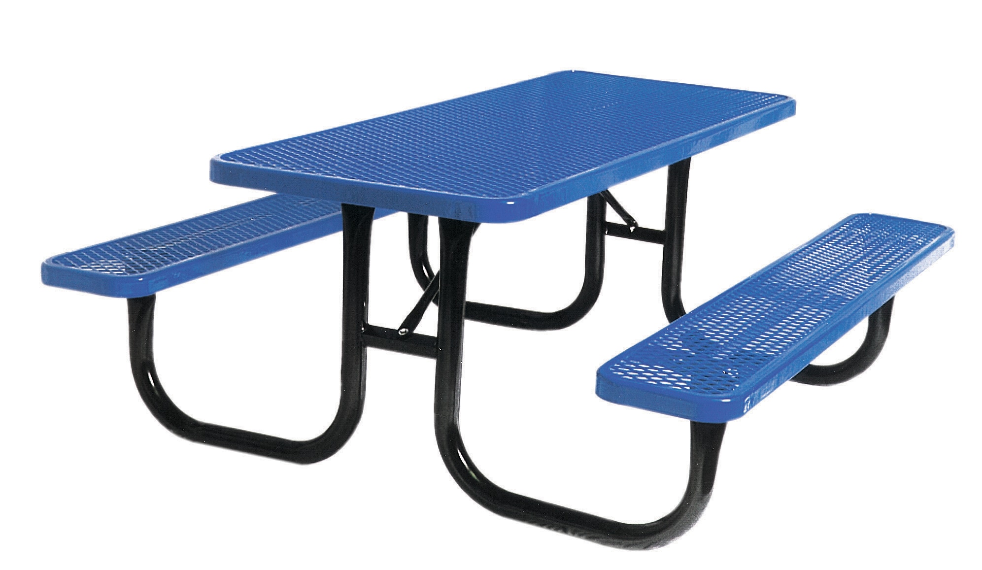 UltraPlay 72-in Blue Steel Rectangle Picnic Table in the Picnic Tables ...