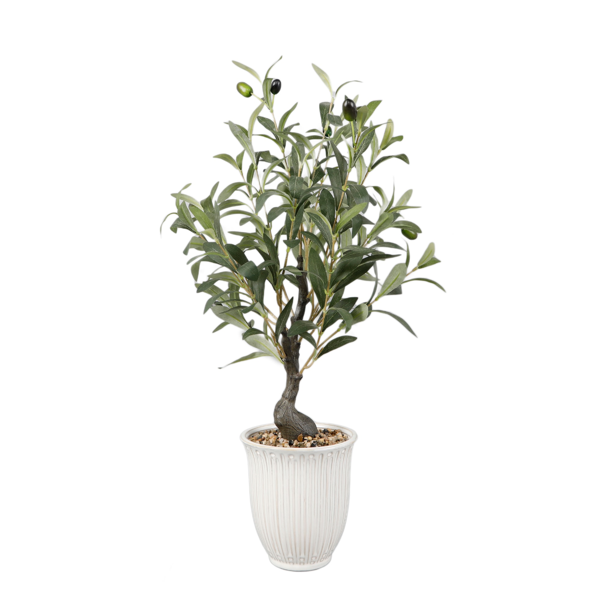 Flora Bunda CS6859E-IVORY 25.5-in Ivory Indoor Desktop Olive Artificial tree