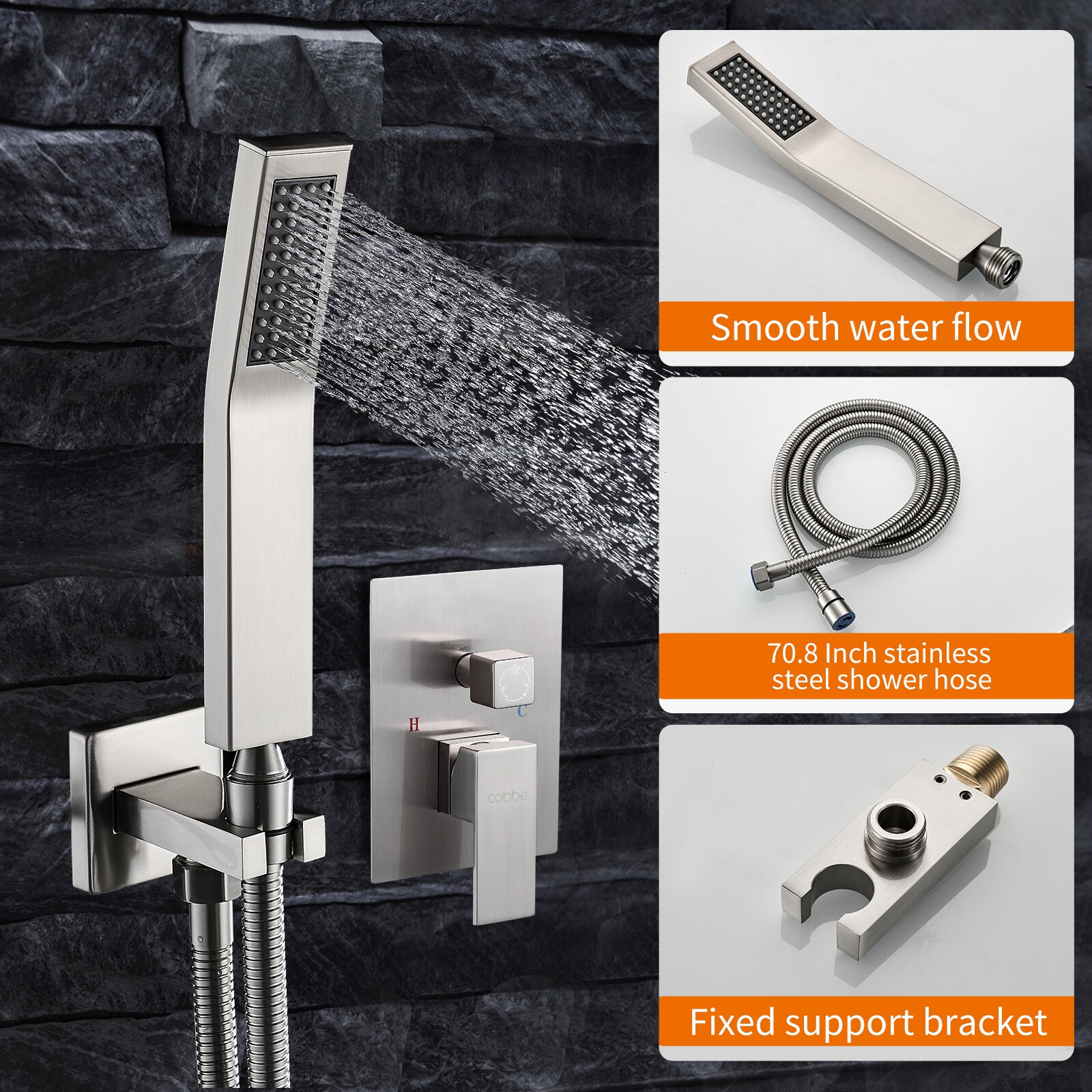 Cobbe LS1-KSA052 Showerhead-Bar-Panels - View #4