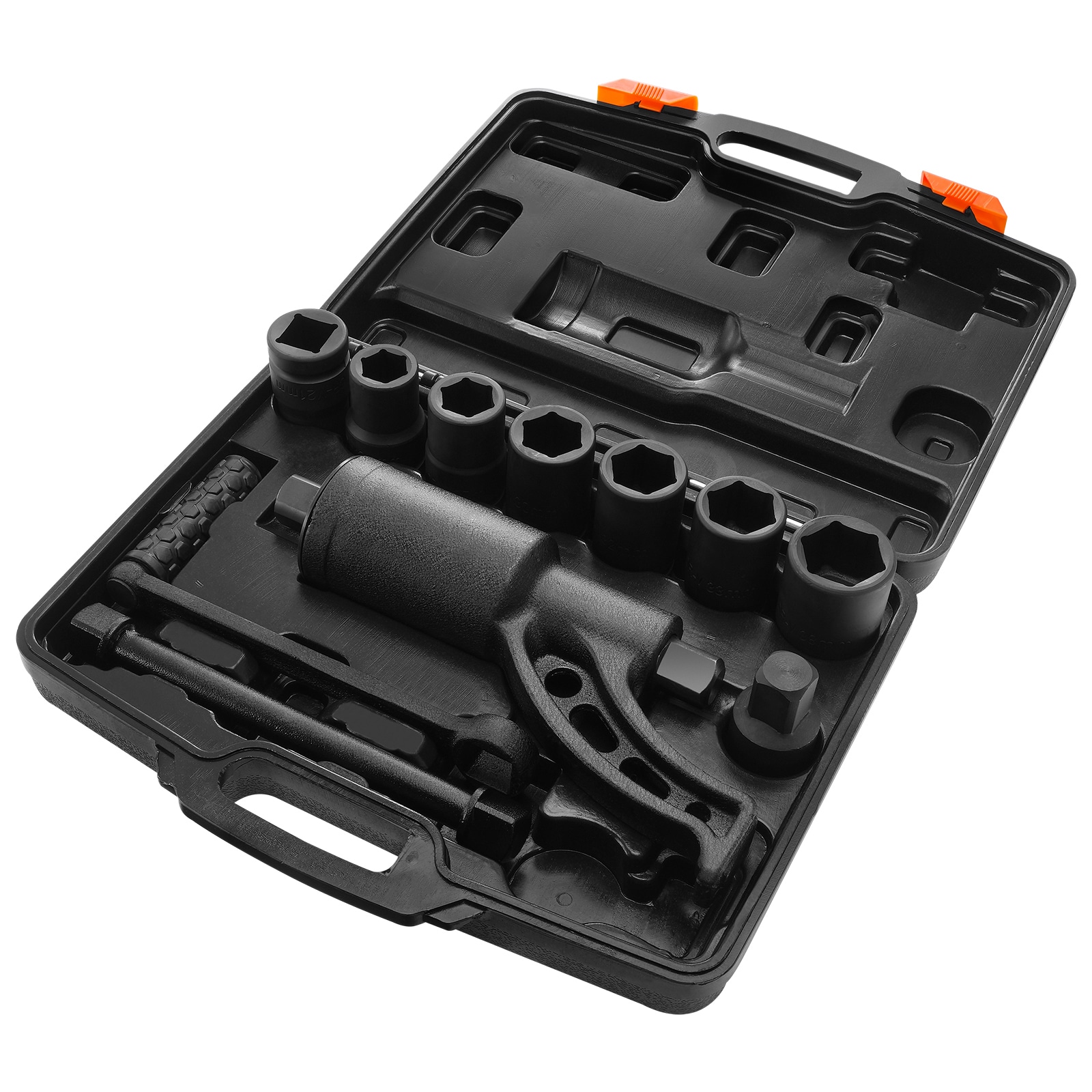 Anysun 1 Inch Drive Torque Multiplier Wrench Set 1 to 58 Gear Ratio 4800N m Max Output Alloy Steel Construction with 8 Piece Socket Set 24 27 30 32 33 38mm and Adapter Portable Case #AS-SOB1M09029-K3