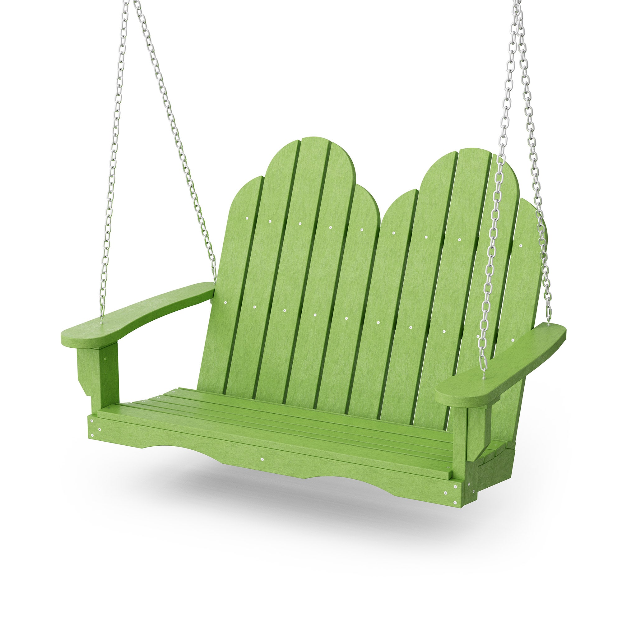 Wildridge LCC-204-TLG Classic Adirondack 2 -person Lime Green Plastic Outdoor Swing