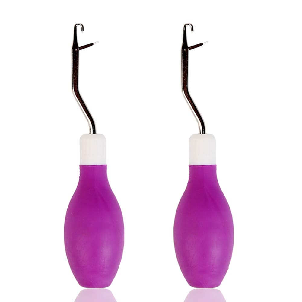 LILILIAN FMY  2 Piece Latch Hook Set Crochet Hooks for Dreadlocks and Carpet Making with Bent Latch Hook Included durable
