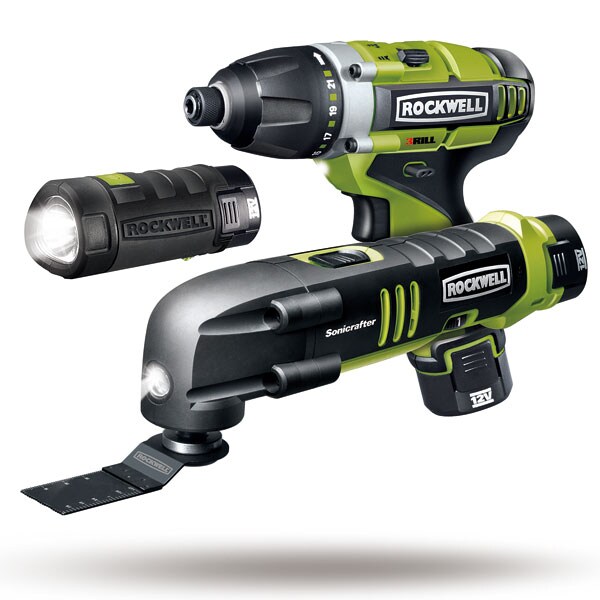 ROCKWELL RK1003K2 3-Tool Power Tool Combo Kit (2-Batteries Included and Charger Included)
