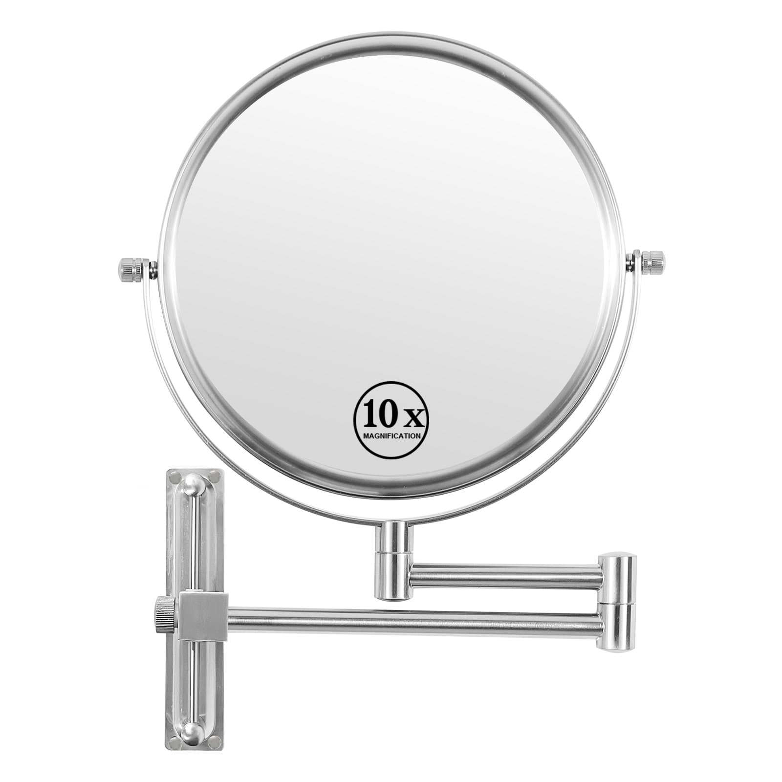 Maocao Hoom BH71312 17-in x 10.8-in Chrome Double-Sided 10x Magnifying Wall-mounted vanity mirror